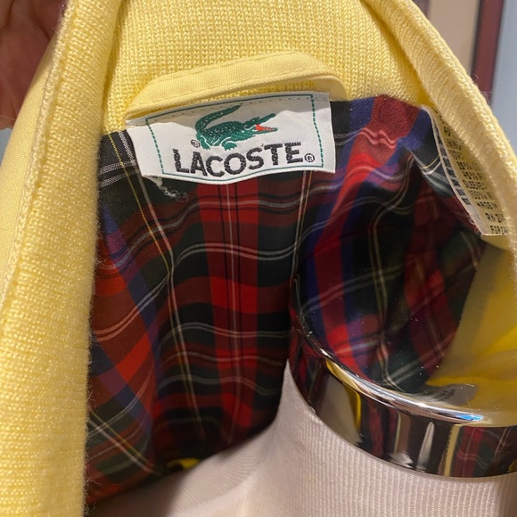 Lacoste Vintage Yellow Men’s Jacket with Plaid Accent - Picture 2 of 8